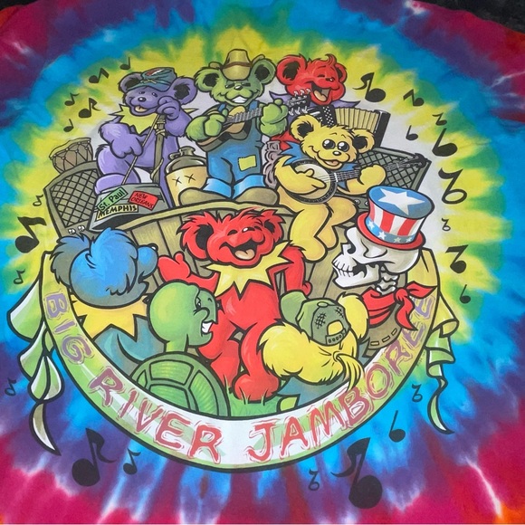Liquid Blue Grateful Dead Jamboree men’s Tshirt Szie Medium Tie Dye Cotton - Picture 3 of 5